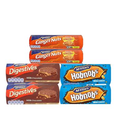 Her Flavour Biscuits Multipacks Assortment of McVitie's Milk Chocolate Digestives Biscuits Gift Set | Dark Chocolate Biscuits Digestives | Milk Chocolate Hobnobs 6 Piece Set 1556 g
