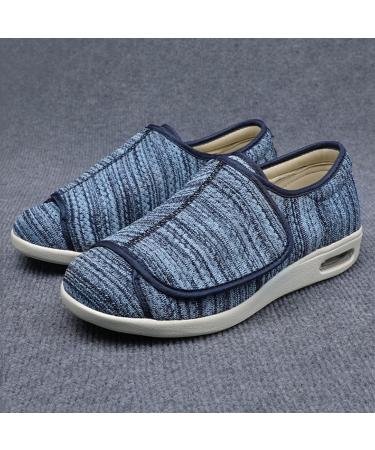 Diabetic Slippers Women Men Wide Width Adjustable Closure Memory Foam Sole Elderly Edema Shoes 13.5 Blue - Buy Online on GoSupps.com