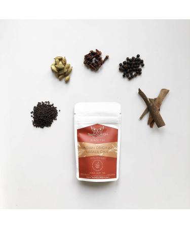 TeaNOURISH Indian Original Masala Chai Tea | Assam CTC Loose Black Tea | Blended with Cinnamon Cardamom Black Pepper & Cloves | 100% NATURAL INGREDIENTS - 3.53oz/100g Indian Original Masala Chai 3.53 Ounce (Pack of 1) - Buy Online on GoSupps.com