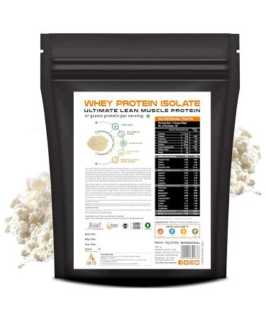 Buy AS-IT-IS Nutrition Whey Protein Isolate 90% - 1 Kg | 27g Protein & 5.9g BCAA per Serving | Rich in Leucine Isoleucine & Valine - International Shipping Available - Buy Online on GoSupps.com