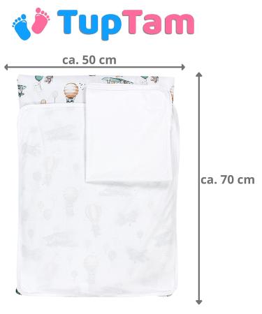 Buy TupTam Baby Changing Mat - Foxes in the Airplane 75x80 cm Includes 2 Terry Cloth Covers - International Shipping Available - Buy Online on GoSupps.com