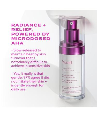 Murad Heartleaf Gentle Resurfacing Serum Low-Dose Glycolic Acid AHA and Heartleaf Comfortably Exfoliates Senstive Skin to Improve Radiance and Smooth Fine Lines & Wrinkles 1.0 Fl Oz - Buy Online on GoSupps.com