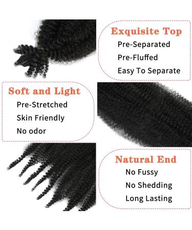 ATRAENTE 24 Inch Marley Twist Braiding Hair for Passion Twist & Faux Locs - Pack of 4 (1B) - Buy Online on GoSupps.com