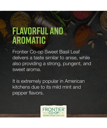Frontier Co-op Organic Sweet Basil Leaf - 1lb Cut & Sifted for Cooking - Buy Online on GoSupps.com