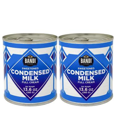 Bandi Sweetened Condensed Milk Full Cream 13.6 oz each Pack of 2 Full Cream 13.6 Ounce (Pack of 2)