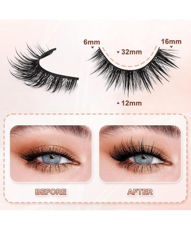 Manga Lashes Cat Eye Anime False Eyelashes - 9 Pairs for Natural Wet Look, Spiky Volume, and Fluffy Wispy Extensions - Faux Mink, Wispy Fake Eyelashes - Buy Online on GoSupps.com
