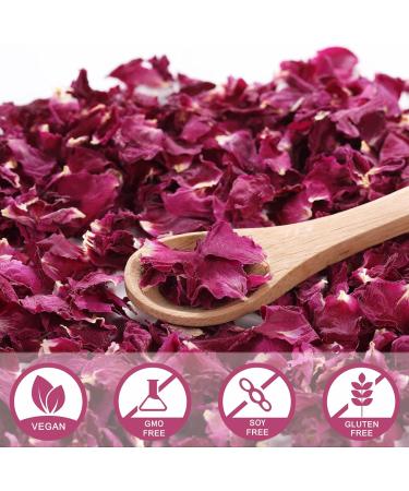 Dried Rose Peatls Whole Dry Roses Flower Buds Edible Natural Pure Organic Roses Herb for Drinking DIY Gift 0.9 oz - Buy Online on GoSupps.com