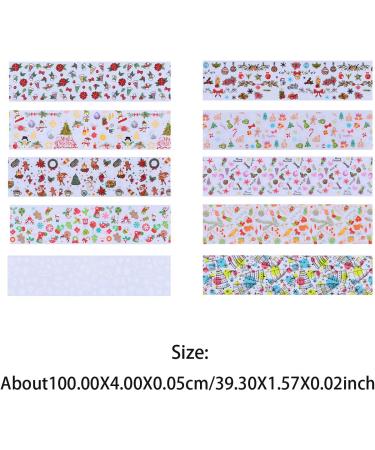 10 Sheets Christmas Nail Art Stickers Decorative Stickers Santa Stickers Xmas Nail Stickers Snowflake Nail Art Stickers Christmas Tree Nail Stickers Nail Decals Halloween Filler - Buy Online on GoSupps.com