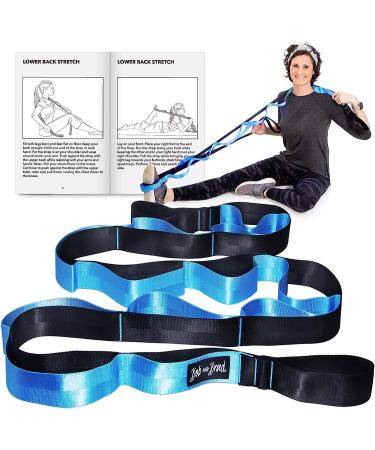 BOB AND BRAD 12 Loop Stretch Strap with Carry Bag for Stretching & Physical Therapy - Non-Elastic Yoga Strap for Pilates, Dance, Gymnastics, Athletic Trainers - Buy Online on GoSupps.com
