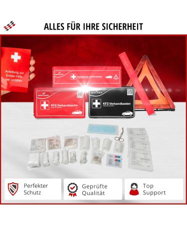 Walser First Aid Kit for Car - 2024 Car Dressing Box (DIN 13164) | Best First Aid Set for International Shipping - Buy Online on GoSupps.com
