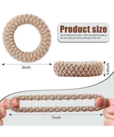 16 Pack Seamless Thick Cotton Hair Ties - No Crease, No Slip Ponytail Holders for Women & Girls (Dark Colors) - Buy Online on GoSupps.com