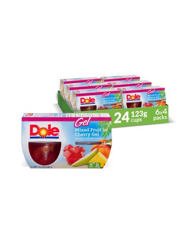 Dole Fruit Bowls Mixed Fruit in Cherry Gel Gluten Free Snacks for Lunch Fruit Cups Healthy Snacks for Adults Everyday School Snacks for Kids 123g 24 Cups Mixed Fruit in Cherry Gel 123g (Pack of 24)