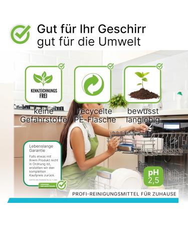 Biohy Clear Organic Dishwasher (9 x 1L) - Extra Strong Fat Remover for Household & Gastronomy | Ideal for All Dishwashers | Fresh Shine on Glass & Dishes - Buy Online on GoSupps.com