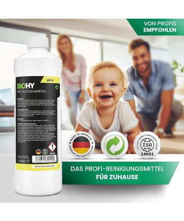  BIOHY BIOHY Car Shampoo (3 x 1 Liter) | Bio Car Cleaner protects paint from external dirt | Biodegradable cleaning agent | Suitable for pressure washers | Powerful concentrate - Buy Online on GoSupps.com
