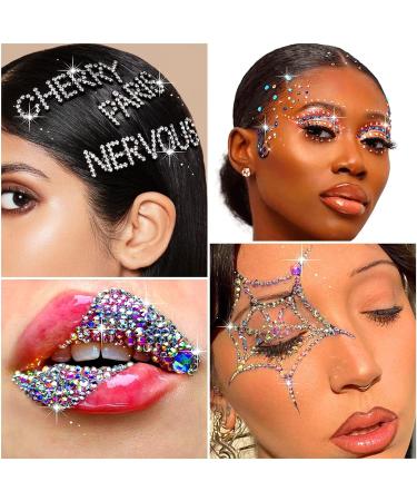 2609 Hair Gems & Jewels - Self-Adhesive Rhinestone Stickers for Crafts Face Eye Nail & Clothing | 6 Shapes 3-8mm - Buy Online on GoSupps.com