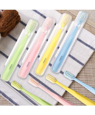 Suree Extra Soft Toothbrush for Sensitive Teeth - 10000 Bristles Nano Technology - Ultra Soft for Adults & Elders - Portable Manual Toothbrush (4 Count) - Buy Online on GoSupps.com