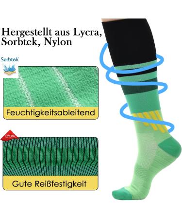 Buy Cheap4uk Compression Stockings for Men & Women - 15-20mmHg Support Socks for Sports Flight Running & Nursing - Size 38-42 Green - Buy Online on GoSupps.com