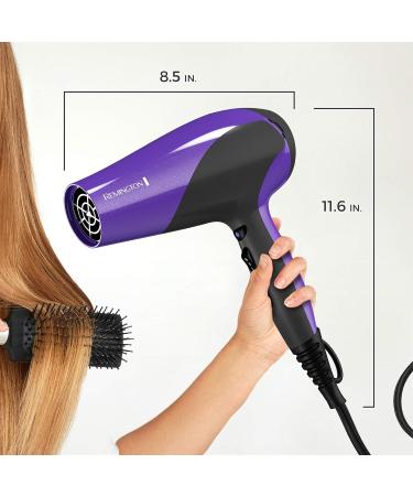 Remington Damage Protection Hair Dryer | Ceramic Ionic & Tourmaline Technology | 3 Piece Set - Purple - Buy Online on GoSupps.com