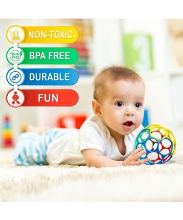 Sensory Baby Toy Gift Set for Boys & Girls | Crinkle Baby Book, Teether, Educational Toys | 6-12 Months & 1 Year Old | Tummy Time Play | Best Shower & Christmas Gift - Buy Online on GoSupps.com