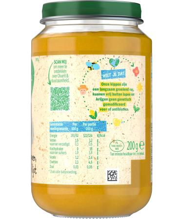 Olvarit Pumpkin Chicken Rice baby food for babies from 8+ months 6x200 grams baby food in a meal jar - Buy Online on GoSupps.com