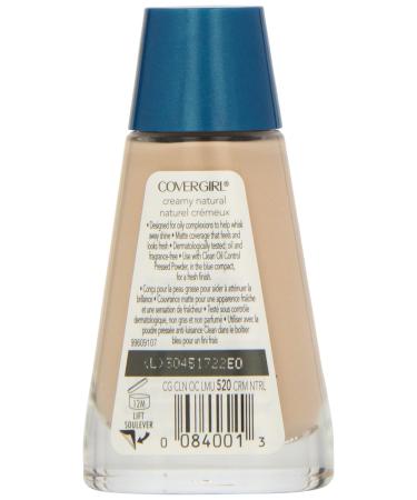 CoverGirl Clean Oil Control Liquid Makeup Creamy Natural 1.0-Ounce Bottles (Pack of 2) - N520 - Buy Online on GoSupps.com