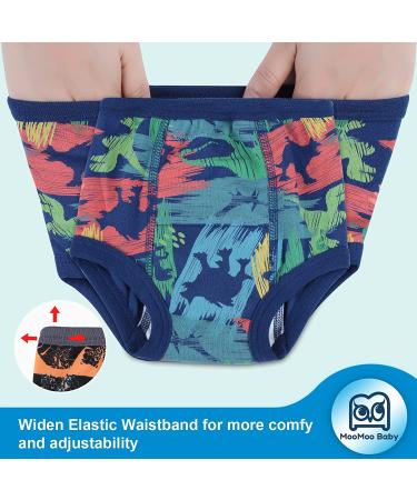 MooMoo Baby Training Underwear 4 Pack Absorbent Toddler Potty Training Pants - Animal Print - Boys and Girls Cotton 2T-6T (5T) - Buy Online on GoSupps.com
