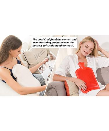 Peterpan XXX-Large Rubber Hot Water Bottle with Cover - 100 Fl Oz Capacity, BPA & Phthalates Free, White - Pain Relief Hot Water Bag - Buy Online on GoSupps.com