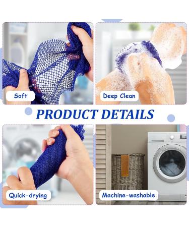 2 Pack African Net Sponge | Exfoliating Body Scrubber for Daily Use | Blue & Brown - International Shipping Available - Buy Online on GoSupps.com