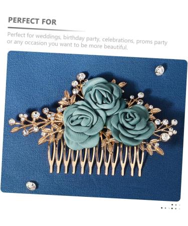 Beaupretty Flower Hair Accessories Rose side combs for women wedding bridal headpieces bride hair wedding big bows red bow hair claw clips for girls hair clips bow tie alloy Miss - Buy Online on GoSupps.com