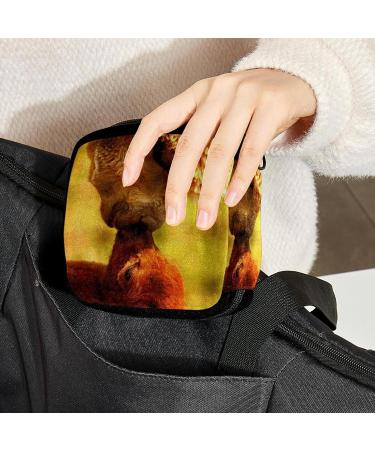 GIAPB Period Storage Bag | Sanitary Napkin Holder | Makeup Pouch | Alpaca Animal Design - Buy Online on GoSupps.com