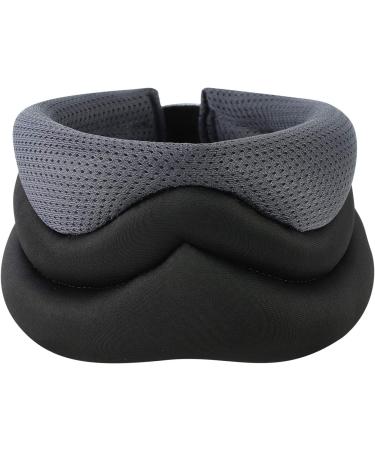 Xinchi Neck Support Collar for Pain Relief | Adjustable Breathable Neck Bandage with Velcro - Ergonomic Design for Men & Women - Black - Buy Online on GoSupps.com