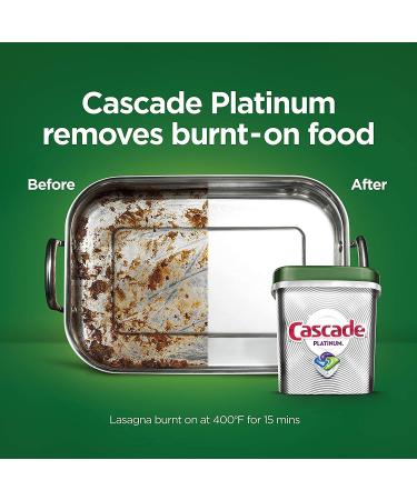 Cascade Platinum Dishwasher Pods 62 ct - Fresh Scent Actionpacs Detergent with Cleaner - Buy Online on GoSupps.com