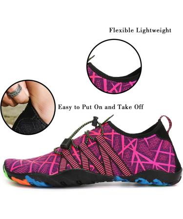 Buy Saguaro Unisex Bathing Shoes - Soft Breathable Slipproof Water Shoes for Women & Men - Violet EU Size 42 - Buy Online on GoSupps.com