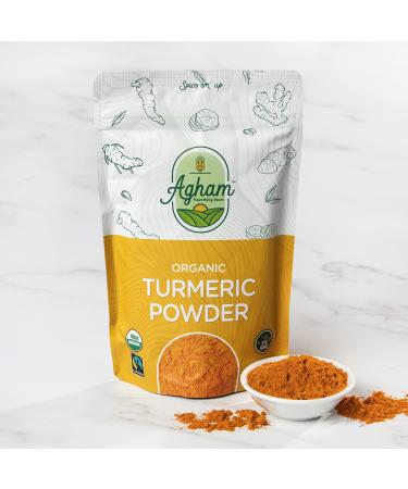 Agham Organic Turmeric Powder | USDA Organic Certified | Non-GMO | FairTrade Certified (9 oz) 9 Ounce (Pack of 1)