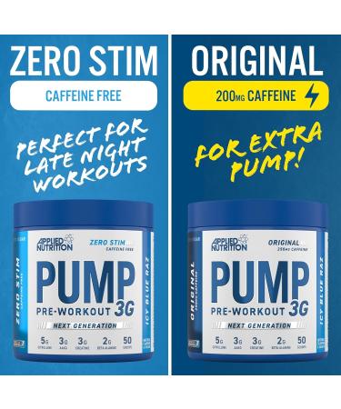 Applied Nutrition Pump 3G Pre Workout 375g - Fruit Burst Flavor - Energy, Focus & Performance - 25 Servings - Buy Online on GoSupps.com