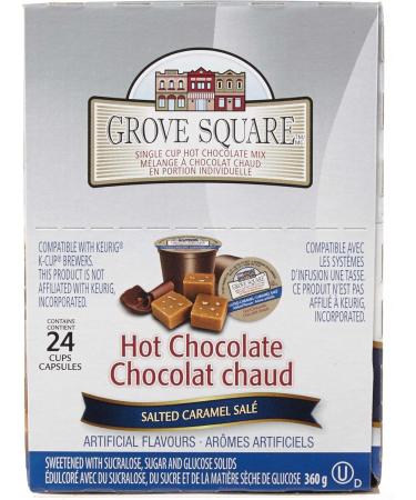 Grove Square Hot Chocolate Mix Salted Caramel 24 Single Serve Cups 24 Count (Pack of 1) - Buy Online on GoSupps.com