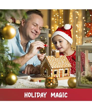 Winter Castle Gingerbread House Kit with Candy, Icing, and Fondant - DIY Gingerbread House Decorating Kit with Holiday Stickers Included - Buy Online on GoSupps.com