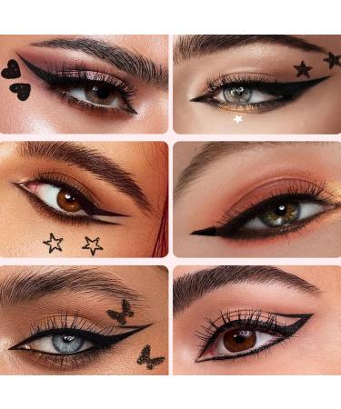 Eyeliner Pen Winged Eyeliner Stamp for Cats Eyes 6 Pieces Long Lasting Water Resistant Cosmetics for Women Beauty Stage Travel Party Performance Cosplay Wedding Vacation - Buy Online on GoSupps.com