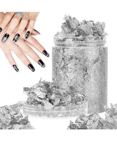 kesurpae DIY Craft Nail Foil Flakes Nail Art Made Easy With Silvery Shimmer Highly Decorative Not Edible And Cannot Be Used - Buy Online on GoSupps.com