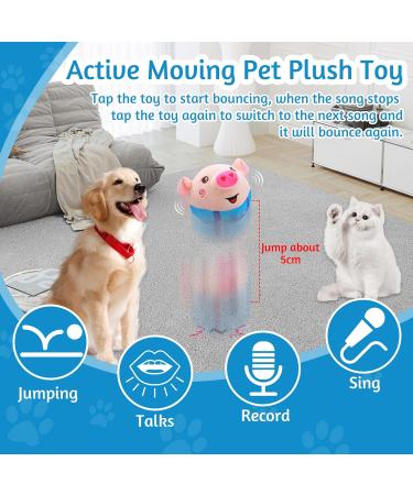 CHANCCI Active Moving Pet Plush Toy Interactive Dog Toys Talking Shake Bounce Boredom Toys Jumping Pig Toy For Dog Washable Cartoon Pig Plush Moving Dog Ball For Pets Cats Small And Medium Dogs - Buy Online on GoSupps.com