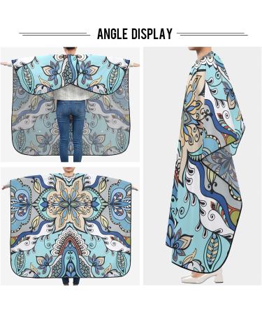 Shop Waterproof Barber Cape - Vintage Flower & Cheetah Hair Cutting Bib for Men & Women | Unisex Hair Salon Essentials - Buy Online on GoSupps.com