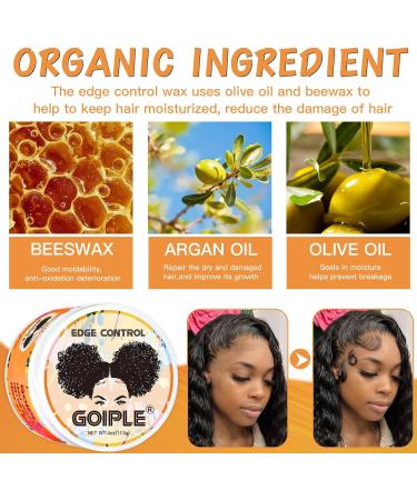 Strong Hold Non-Greasy Citrus Scent Edge Control Wax for Black Women - No Flaking, No White Residue - Afro Hair Gel - Buy Online on GoSupps.com