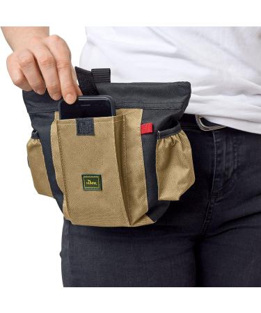 HUNTER Bugrino Professional Belt Bag - Multi-Functional Food & Treat Bag for Training - Black/Beige - 22 x 18.5 cm - Buy Online on GoSupps.com