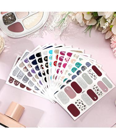 Cute Style Nail Polish Strips - 680 Pieces Full Wraps Nail Stickers for DIY Nail Decoration | Self-Adhesive Decals with Nail Files for Women & Girls - Buy Online on GoSupps.com