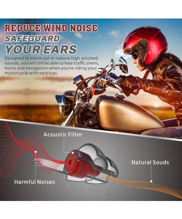 Heartrotek Motorcycle Earplugs - 2 Pairs Reusable Soft Ear Protection for Wind Noise Reduction | Ideal for Motorcycling Tours Concerts & Travel - Buy Online on GoSupps.com