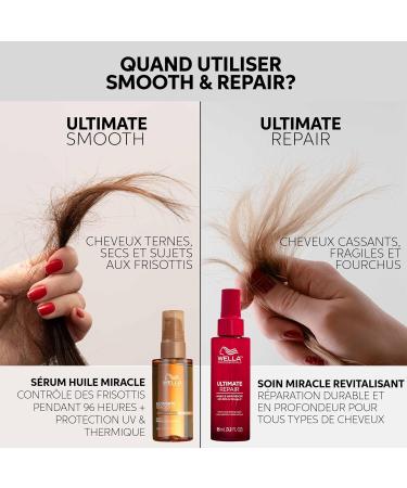 Wella Professionals Ultimate Smooth S rum Huile Miracle - Huile capillaire base de squalane et d'om ga-9 pour cheveux secs ternes et fris s (30ml) S rum Huile Miracle 30 ml - Buy Online on GoSupps.com