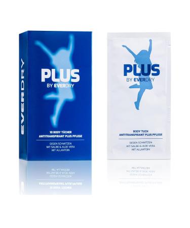 EVERDRY Antiperspirant Plus Care Wipes Against Sweating on Body Face & Feet  - 10 Wipes Body