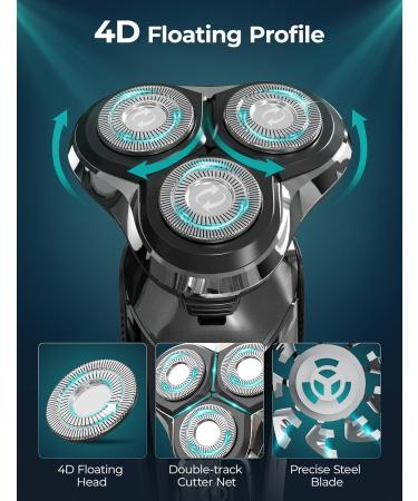 Kensen Rechargeable Face & Body Trimmer for Men - Waterproof Beard Styler & Groomer Kit with 4 Combs - Buy Online on GoSupps.com