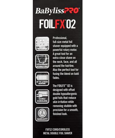 BabylissPRO FX Double Foil Shaver - Professional Grade Shaving Experience - Buy Online on GoSupps.com
