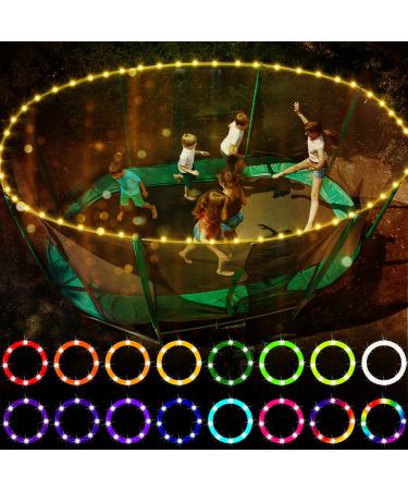 LED Trampoline Lights,Remote Control Trampoline Rim LED Light for Trampoline, 16 Color Change by Yourself, Waterproof,Super Bright to Play at Night Outdoors, Good Gift for Kids 12 Ft